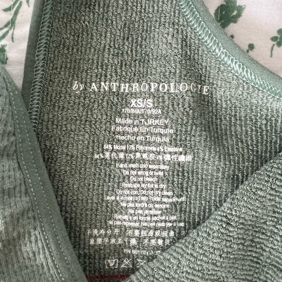 Anthropologie Sasha Seamless V-Neck Bra - size XS/S color green - Picture 5 of 5